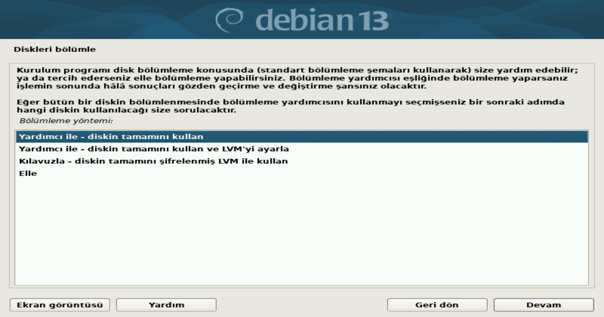 Disk Bölümleme Yöntemi