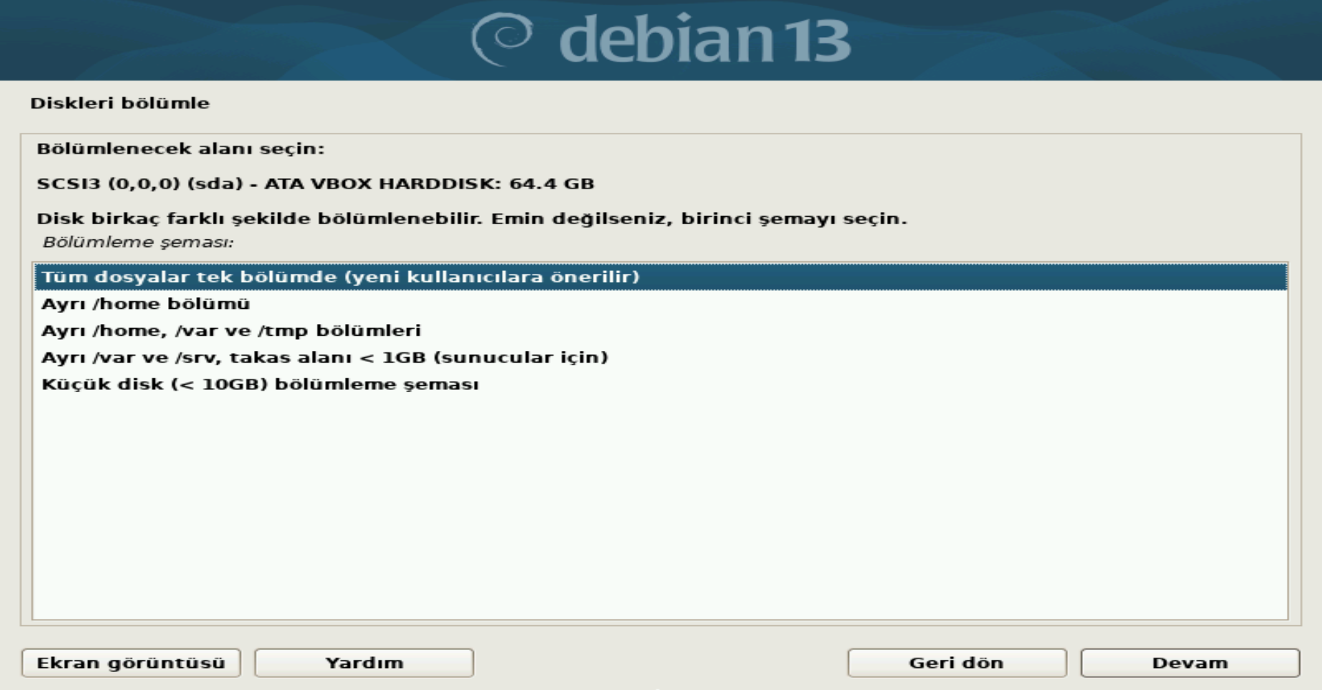Bölümleme Şeması