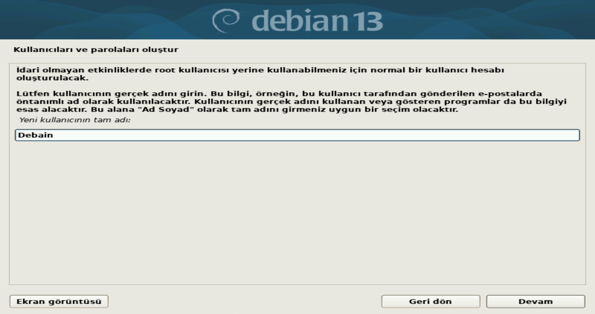 Kullanıcı Tam Adı